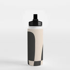 Modern Black And White Abstract Art 5 Water Bottle Gallery Image 2