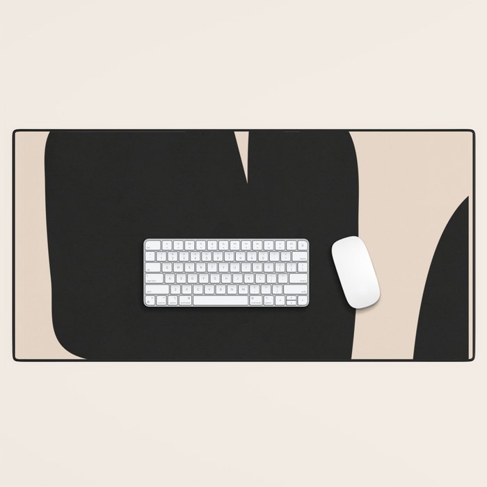 Modern Black And White Abstract Art 5 Desk Mat Gallery Image 1