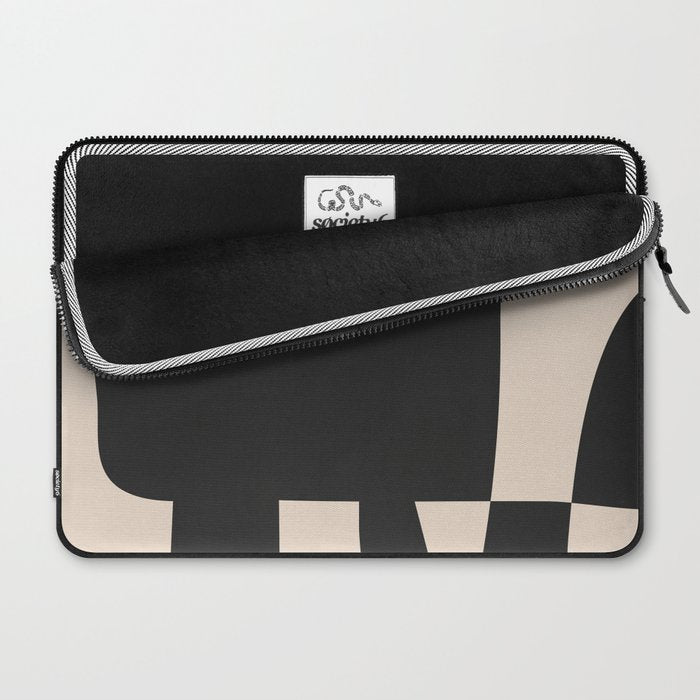 Modern Black And White Abstract Art 5 Laptop Sleeve Gallery Image 2