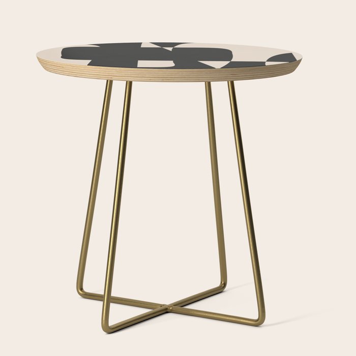 Modern Black And White Abstract Art 5 Side Table Gallery Image 1