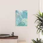 Christmas, Floral Prints, Teal, Blue and Green, Colour Prints Poster Gallery Image 2