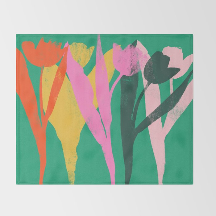 tulips 12 Throw Blanket Gallery Image 2