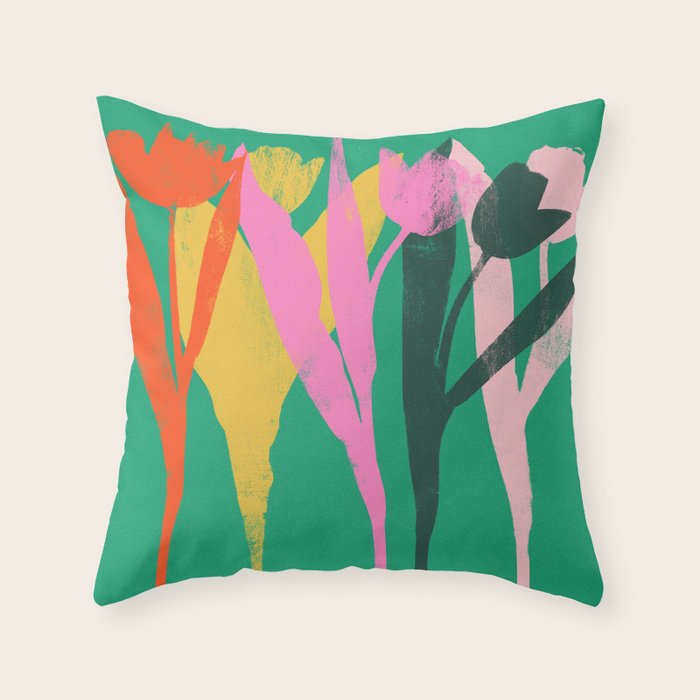 tulips 12 Throw Pillow Gallery Image 6