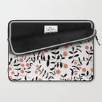 Block print berries black and white Laptop Sleeve Gallery Image 2
