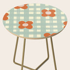 Blue and red floral check Side Table Gallery Image 2