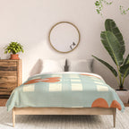 Blue and red floral check Comforter Gallery Image 3