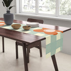 Blue and red floral check Table Runner Gallery Image 2