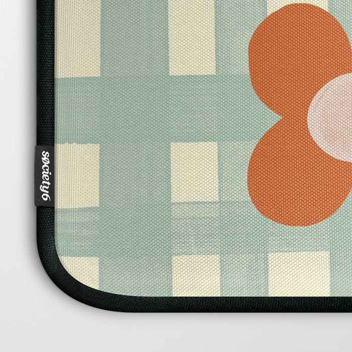 Blue and red floral check Laptop Sleeve Gallery Image 3