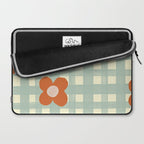 Blue and red floral check Laptop Sleeve Gallery Image 2