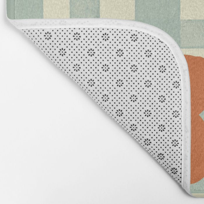 Blue and red floral check Bath Mat Gallery Image 2