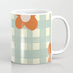Blue and red floral check Coffee Mug Gallery Image 1