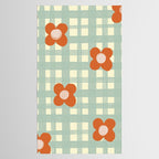 Blue and red floral check Tablecloth Gallery Image 2