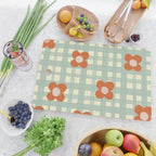 Blue and red floral check Cutting Board Gallery Image 2