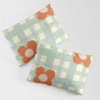 Blue and red floral check Pillow Sham Gallery Image 3