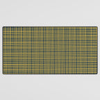 Fine Weave Retro Modern Mid-Century Pattern in Mustard Yellow and Navy Blue Desk Mat Gallery Image 3