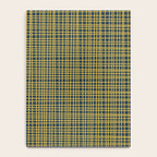 Fine Weave Retro Modern Mid-Century Pattern in Mustard Yellow and Navy Blue Notebook Gallery Image 4