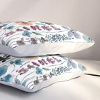 watercolor blue brown wildflower field  Pillow Sham Gallery Image 3