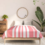 Classic Stripes XXXII - Coral Pink Comforter Gallery Image 3