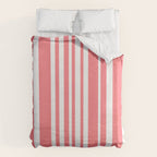 Classic Stripes XXXII - Coral Pink Duvet Cover Gallery Image 6