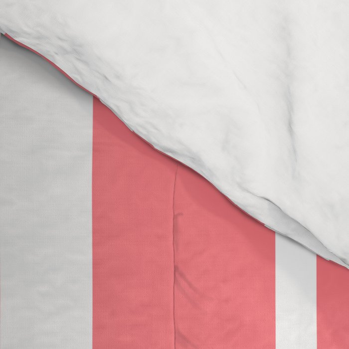 Classic Stripes XXXII - Coral Pink Comforter Gallery Image 4