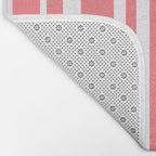 Classic Stripes XXXII - Coral Pink Bath Mat Gallery Image 2