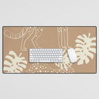 Cheetahs Monstera 1 Desk Mat Gallery Image 1