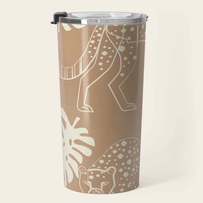 Cheetahs Monstera 1 Travel Mug Gallery Image 3