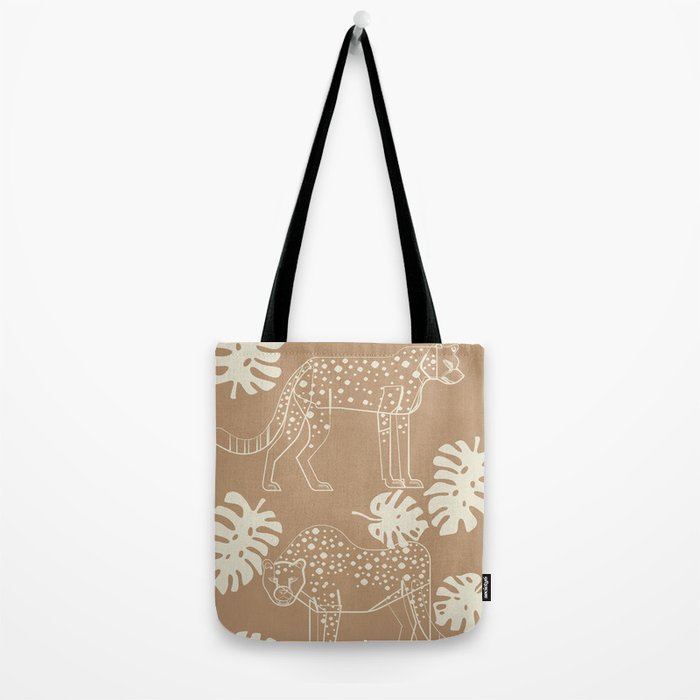 Cheetahs Monstera 1 Tote Bag Gallery Image 2