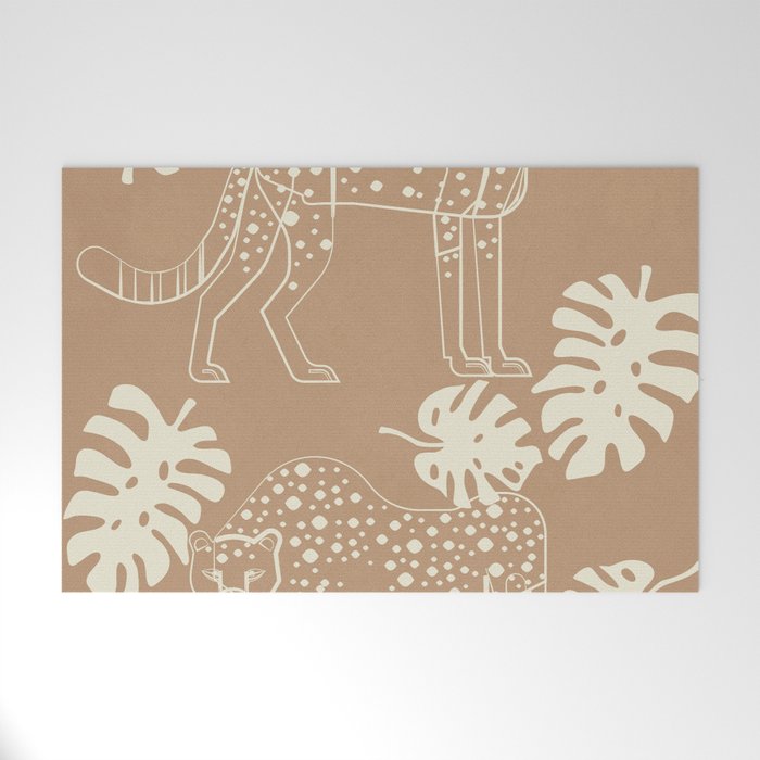 Cheetahs Monstera 1 Welcome Mat Gallery Image 1