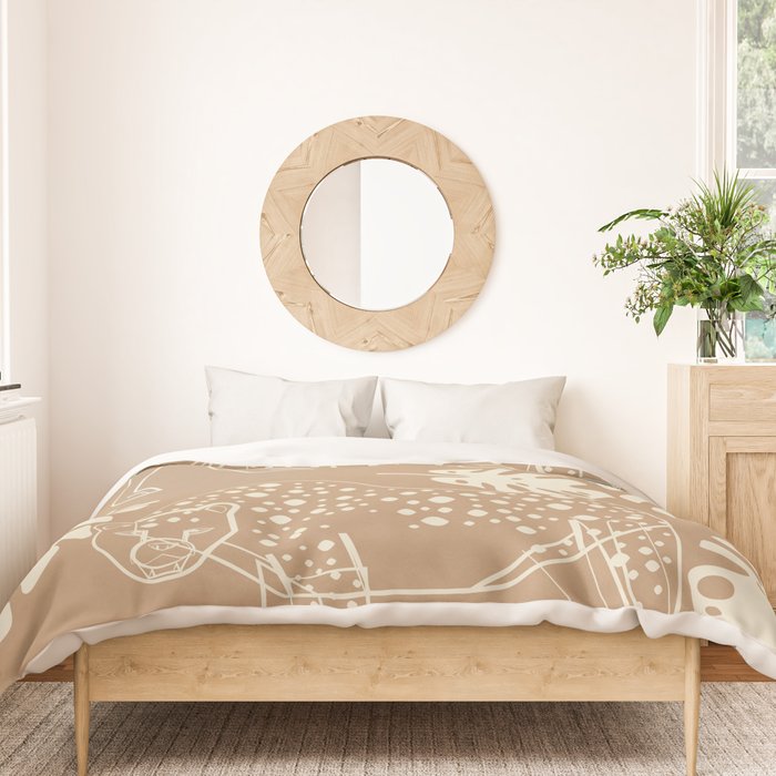 Cheetahs Monstera 1 Duvet Cover Gallery Image 3