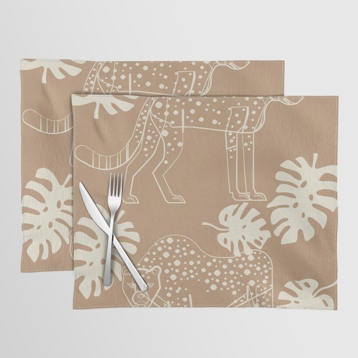 Cheetahs Monstera 1 Placemat Gallery Image 1