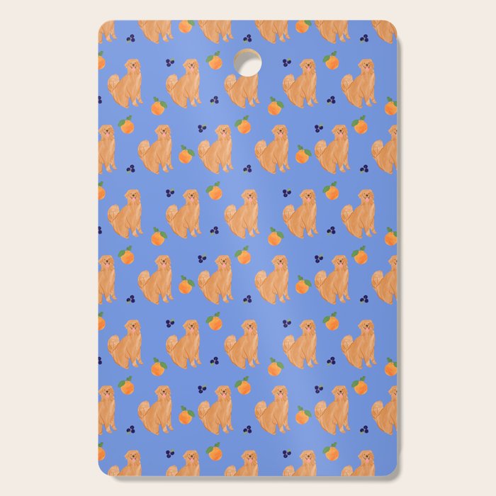 Golden Retriever and fruits Cutting Board Gallery Image 1