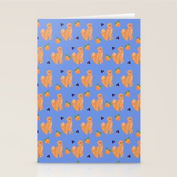 Golden Retriever and fruits Stationery Card Gallery Image 1