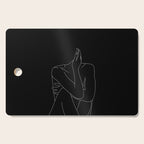 Nude figure illustration - Celina Black Cutting Board Gallery Image 1