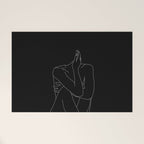 Nude figure illustration - Celina Black Welcome Mat Gallery Image 1