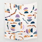 Modern simple shapes C Wall Tapestry Gallery Image 4