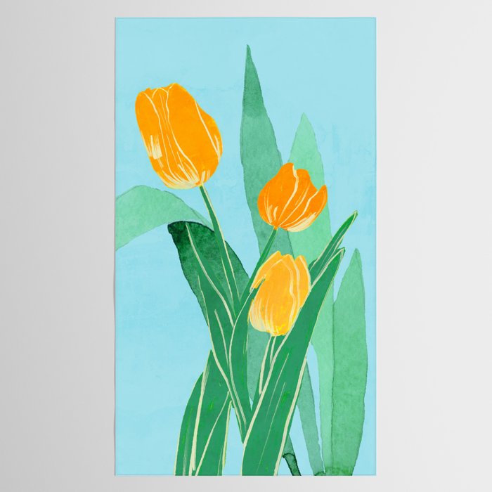Modern Art Flowers 20 Tablecloth Gallery Image 2