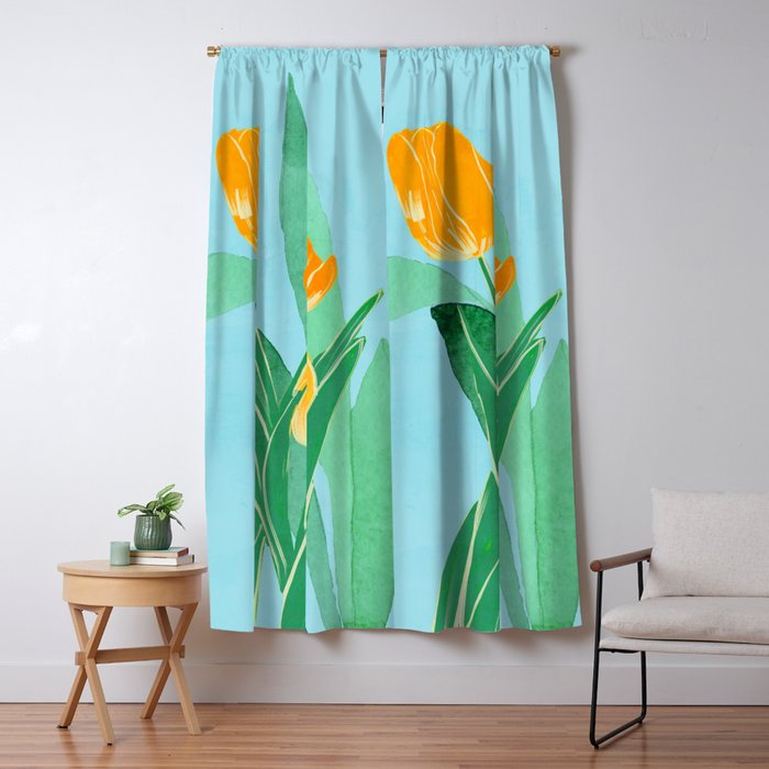 Modern Art Flowers 20 Window Curtain Gallery Image 5
