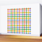 Colorful plaid line grid pattern Wall Mural Gallery Image 2