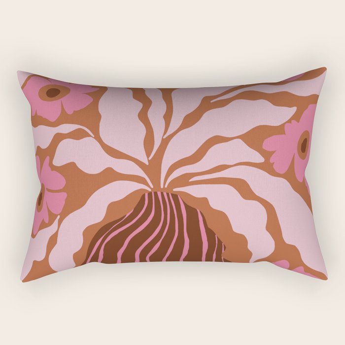 Mid-century blooming pot  Rectangular Pillow Gallery Image 1