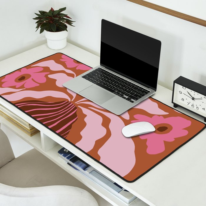 Mid-century blooming pot  Desk Mat Gallery Image 2