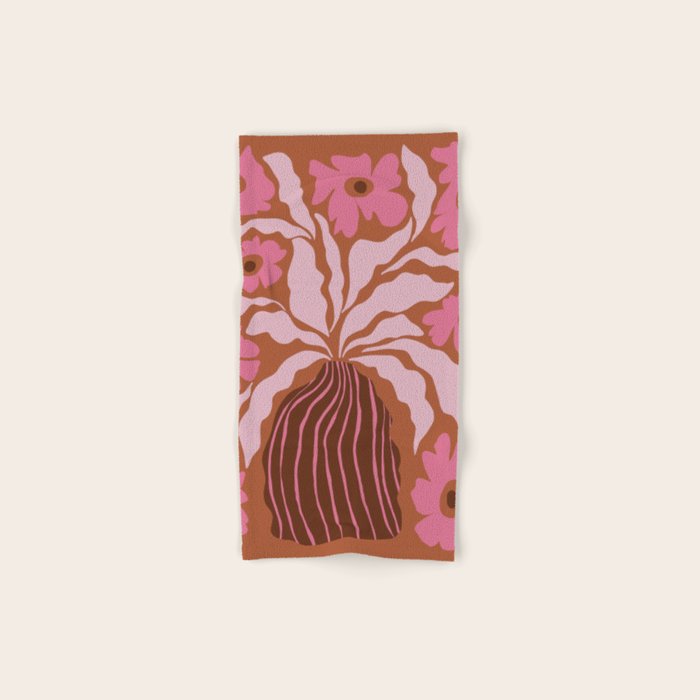 Mid-century blooming pot  Bath Towel Gallery Image 1