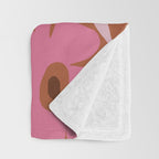 Mid-century blooming pot  Throw Blanket Gallery Image 3