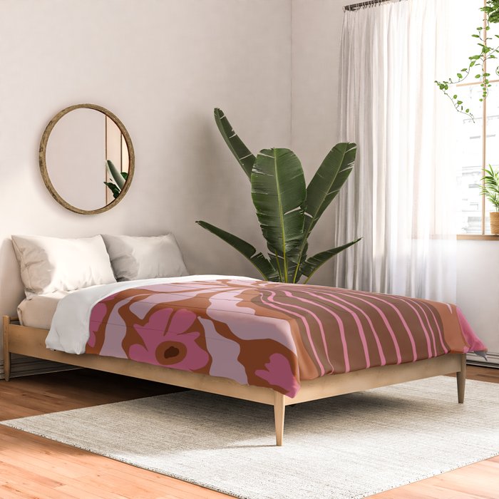 Mid-century blooming pot  Comforter Gallery Image 2