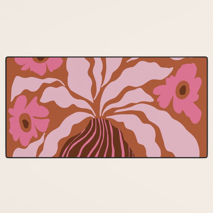Mid-century blooming pot  Desk Mat Gallery Image 3