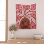 Mid-century blooming pot  Wall Tapestry Gallery Image 2