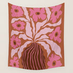 Mid-century blooming pot  Wall Tapestry Gallery Image 4