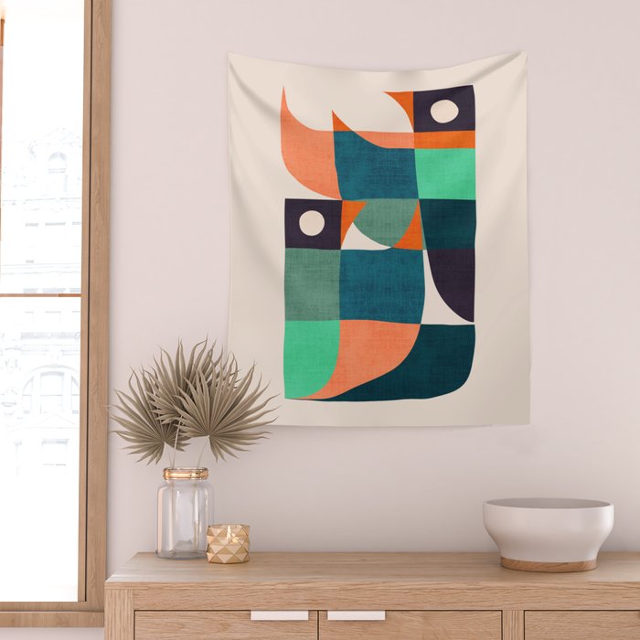 Two birds dancing Wall Tapestry Gallery Image 2