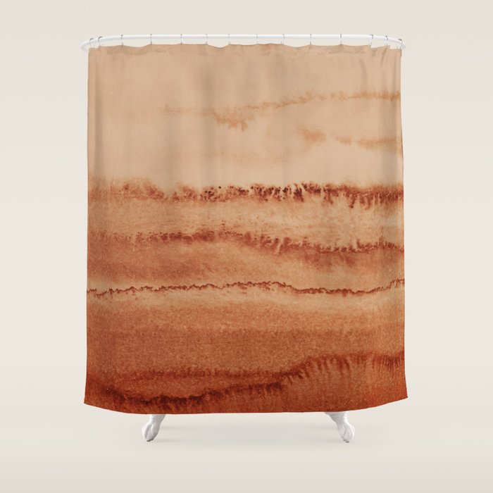 WITHIN THE TIDES - CINNAMON DARK Shower Curtain Gallery Image 1