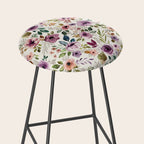 Autumn Amethyst Floral Stool Gallery Image 2